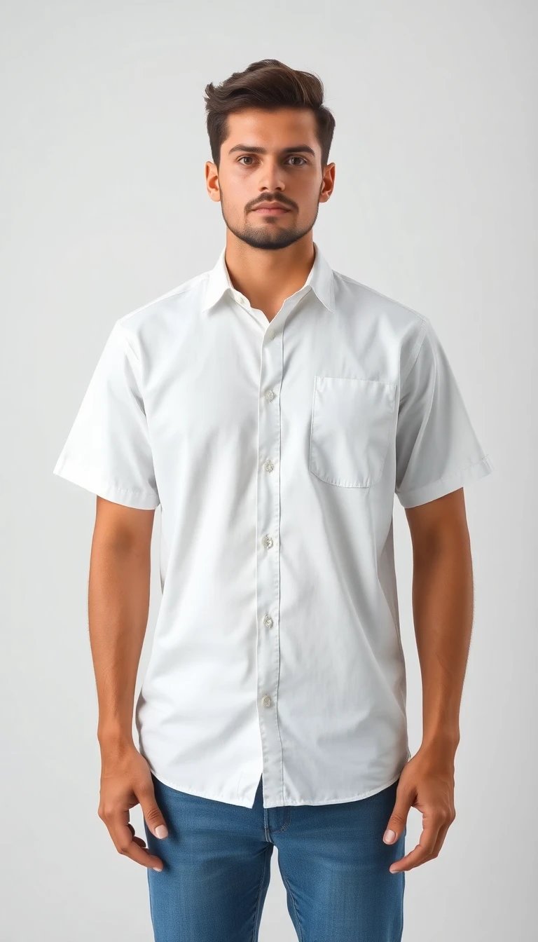 Camisa blanca de algodón